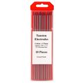 Longevity THORIATED TUNGSTEN 2% RED 3/32"(2.4mm), 10-Pack 880012